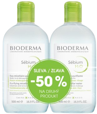 Bioderma Sébium H20 čistiaca micerálna voda 500 ml + čistiaca micerálna voda 500 ml darčeková sada