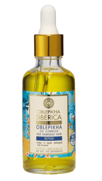 NATURA SIBERICA Rakytníkový olej pre starostlivosť o poškodené vlasy 50 ml