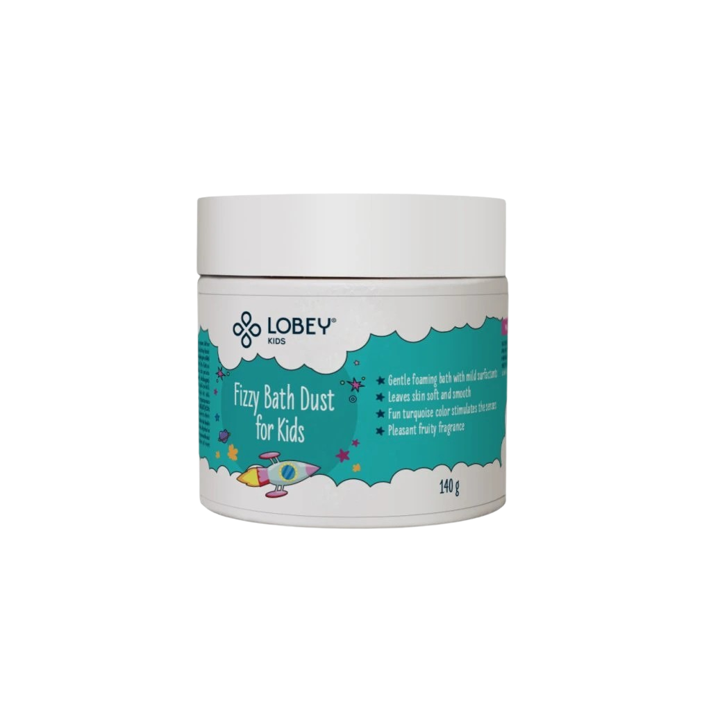 LOBEY Šumivý prach do koupele pro děti 200 ml