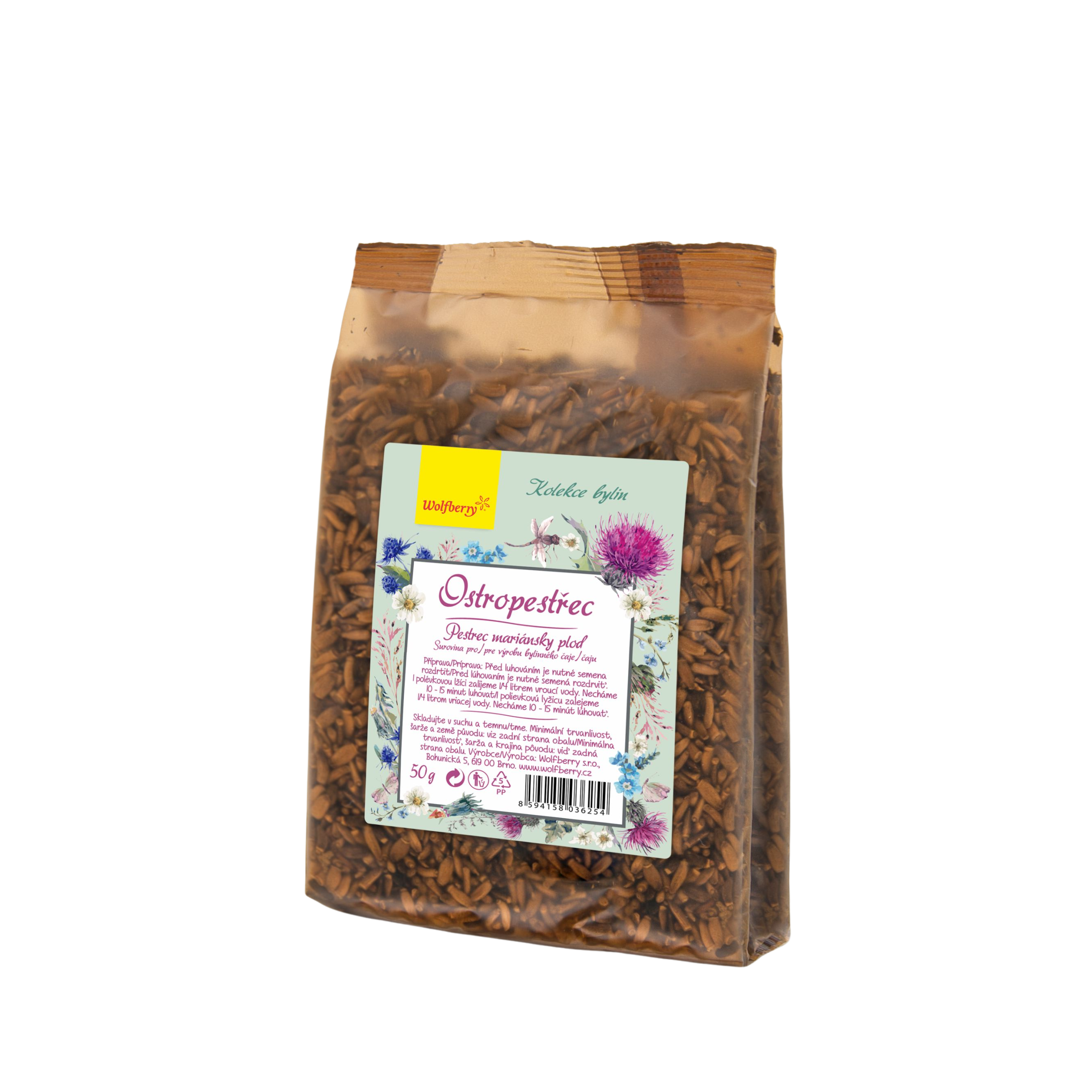 Wolfberry Kolekcia bylín Pestrec plod sypaný čaj na podporu trávenia 50 g kúpite na Pilulka.sk