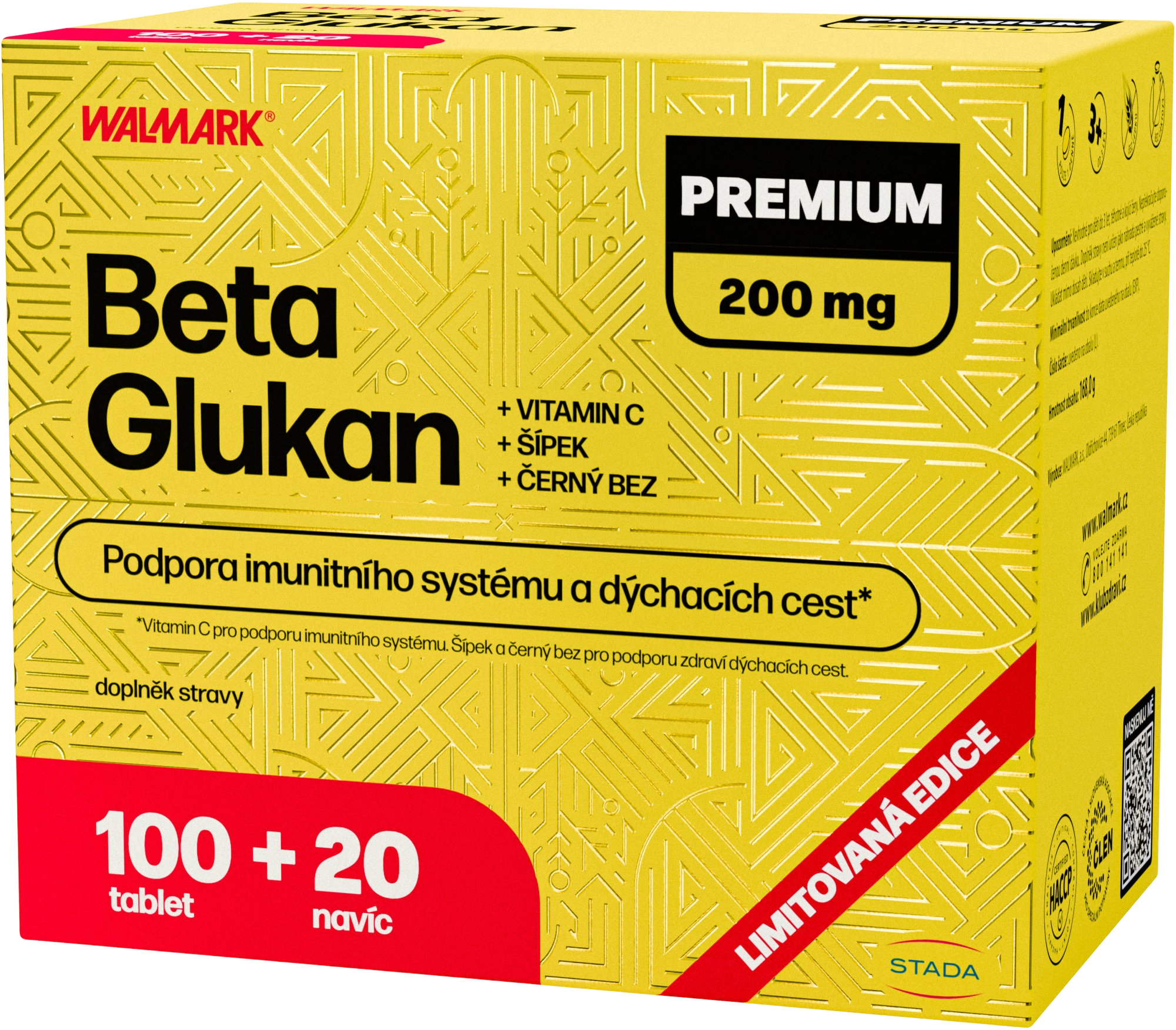 Fotografie WALMARK Beta Glukan 200mg 120 tablet