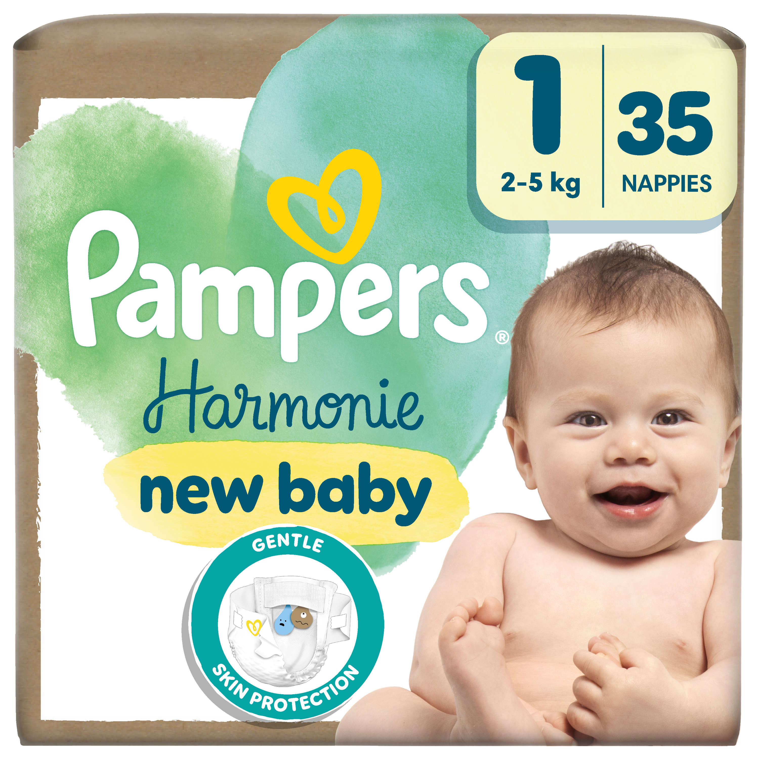 Pampers Harmonie New Baby 1 plenky 2-5kg 35ks koupíte na Pilulka.cz