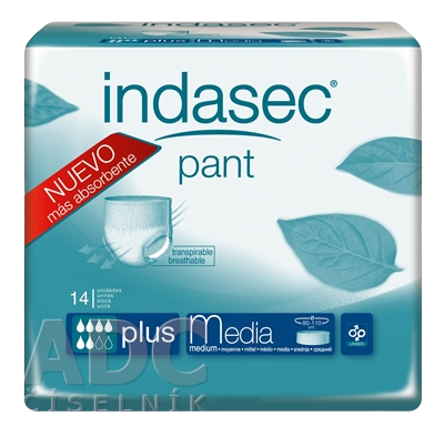 INDASEC Pant Plus M plienkove nohavičky navliekacie, boky 80-110 cm 12 ks kúpite na Pilulka.sk