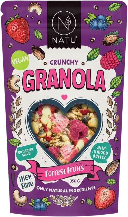 NATU Granola granola príchuť Forest Fruits 330 g