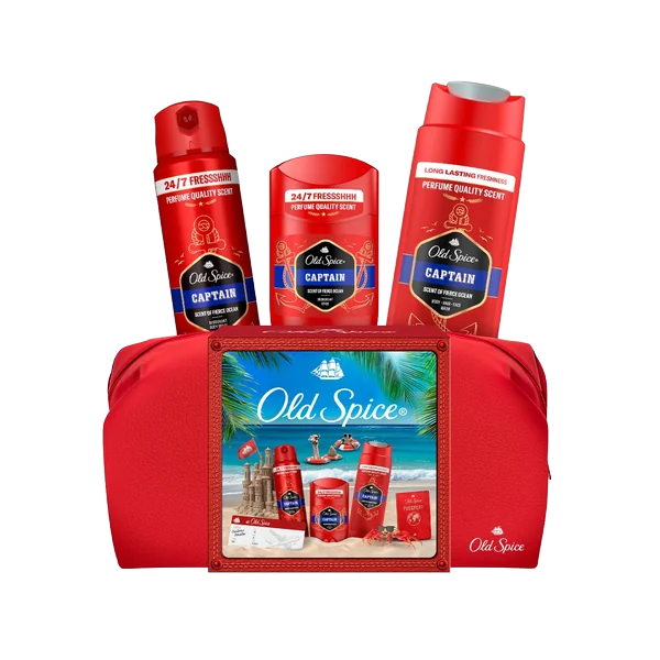 OLD SPICE Xmass sada Captain v taštičce deodoranty a sprchový gel