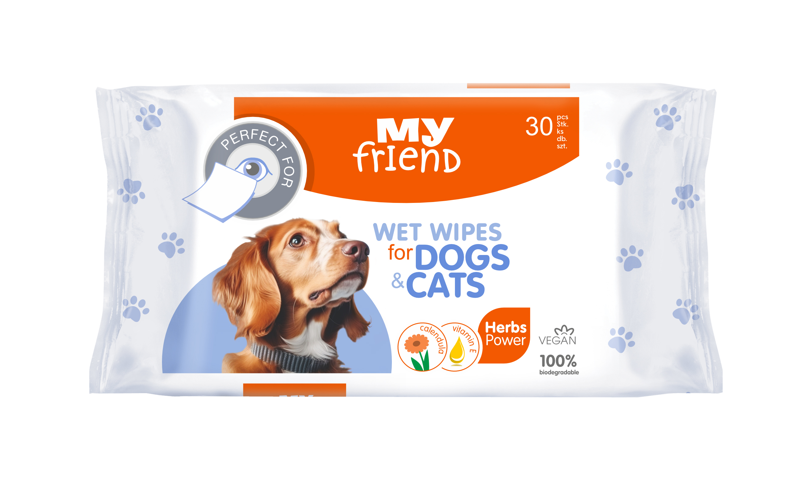 Fotografie MY FRIEND Vlhčené ubrousky na oči pro psy a kočky 30 ks