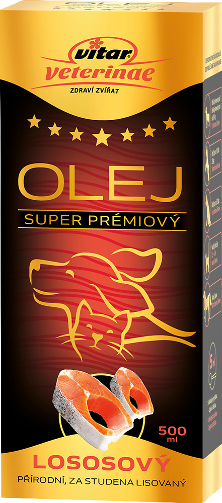 VITAR Veterinae Lososový olej pre psy a mačky 500ml kúpite na Pilulka.sk