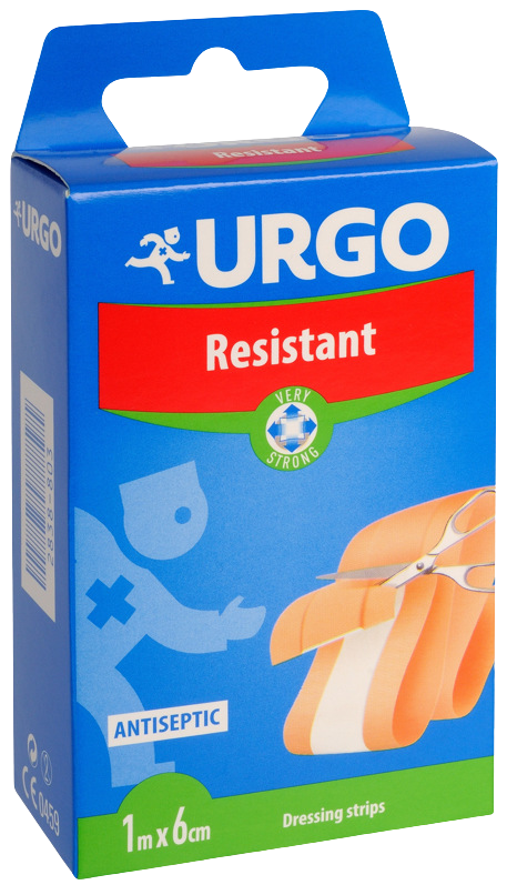 URGO Resistant Náplasť antiseptická, odolná strip, 6 cm x 1 m