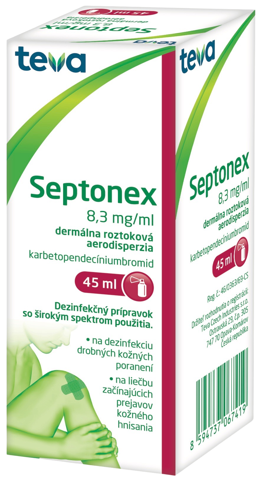 SEPTONEX dermálna roztoková aerodisperzia 45 ml kúpite na Pilulka.sk