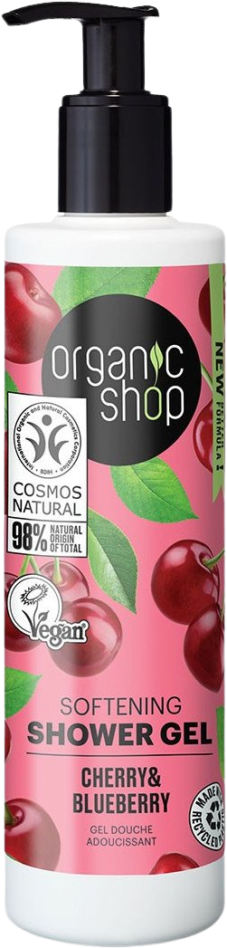 ORGANIC SHOP Zjemňujúci sprchový gél Čerešňa a čučoriedka 280 ml