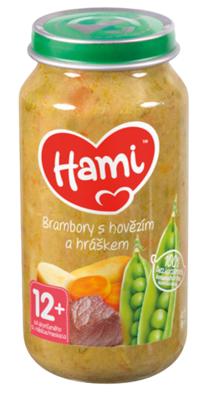 Hami príkrm zemiaky s hovädzím a hráškom 250g