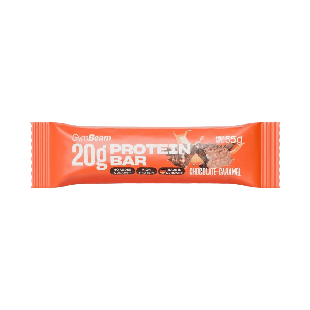 GYMBEAM 20 g protein bar proteinová tyčinka čokoláda s karamelem 55 g