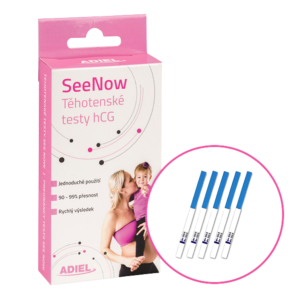 ADIEL SeeNow tehotenské testy hCG 5 ks