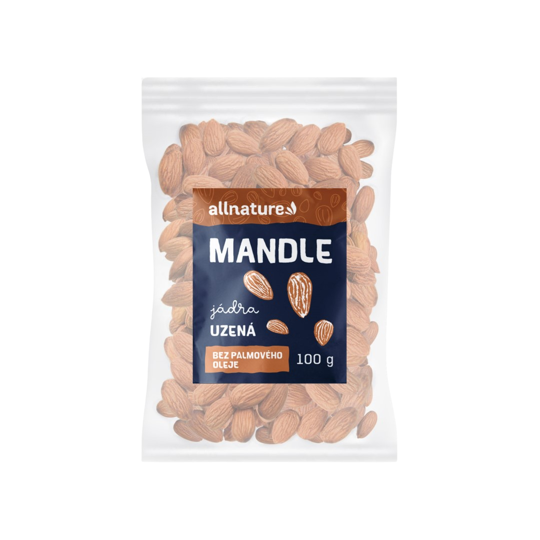 Allnature Mandle údené orechy údené 100 g