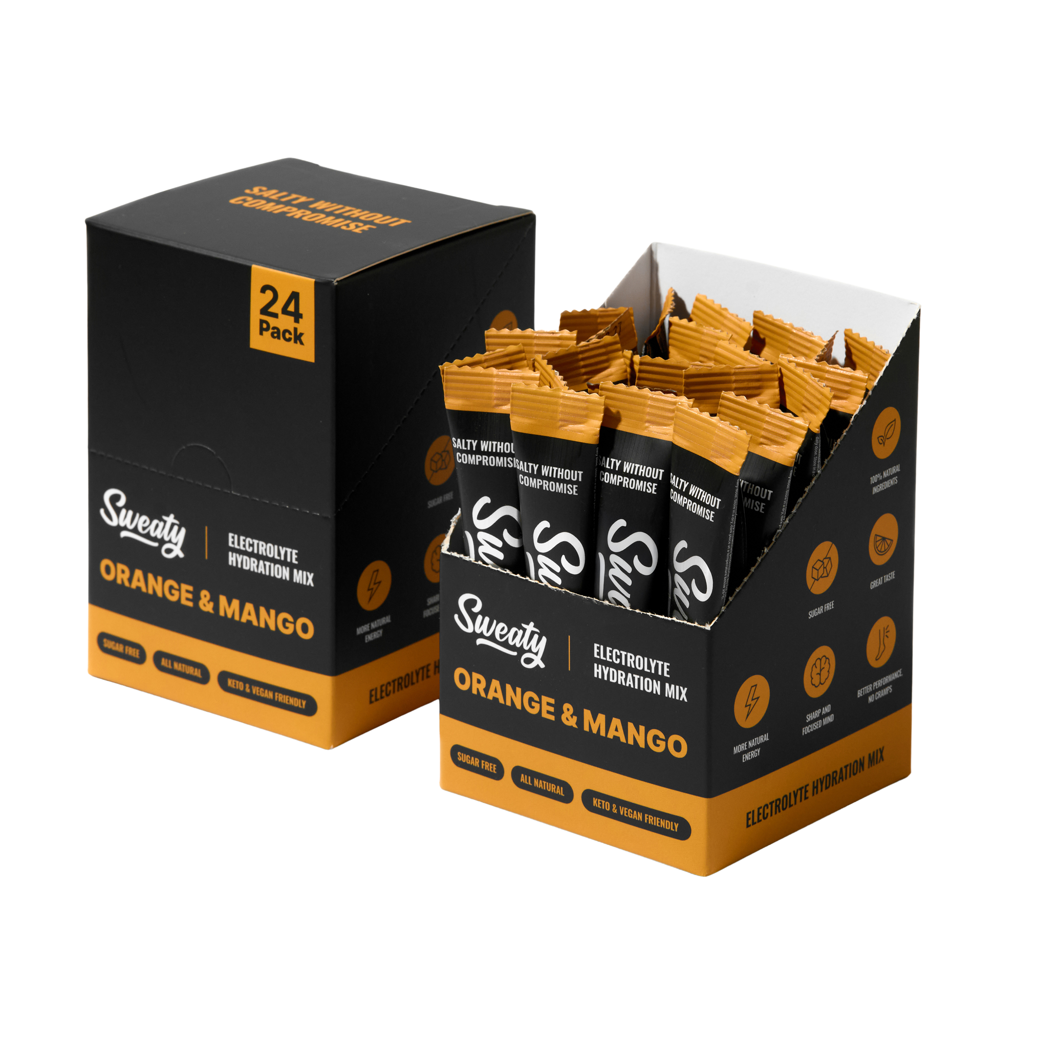 SWEATY Electrolyte Hydration Mix Mango & Orange 24 x 6 g