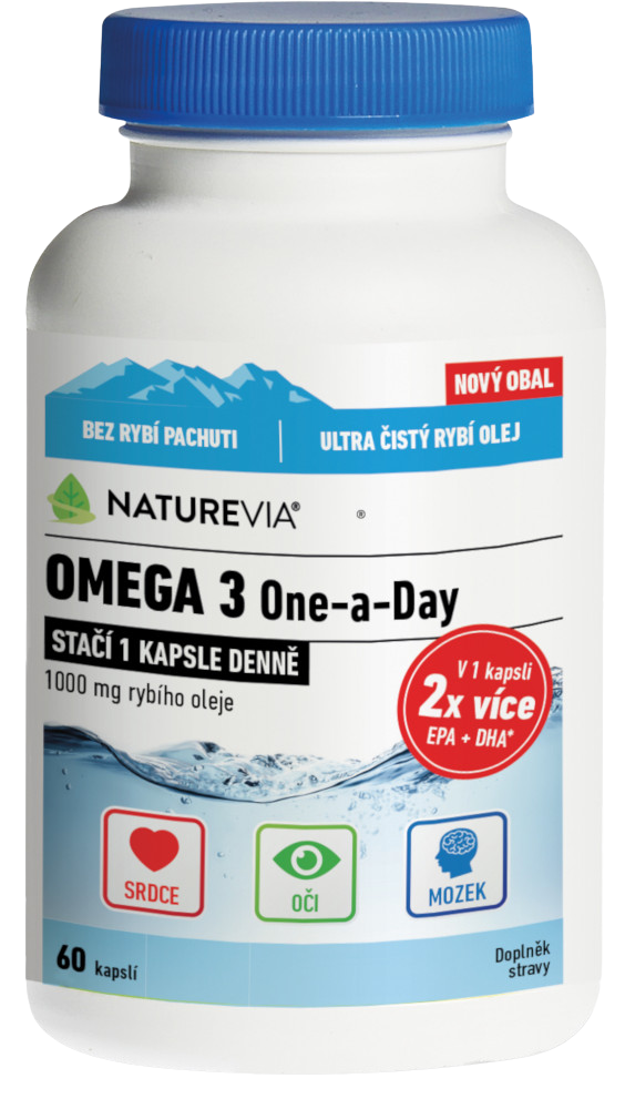 NatureVia Omega 3 One a Day kapsuly pre zdravé srdce a cievy 60 cps kúpite na Pilulka.sk