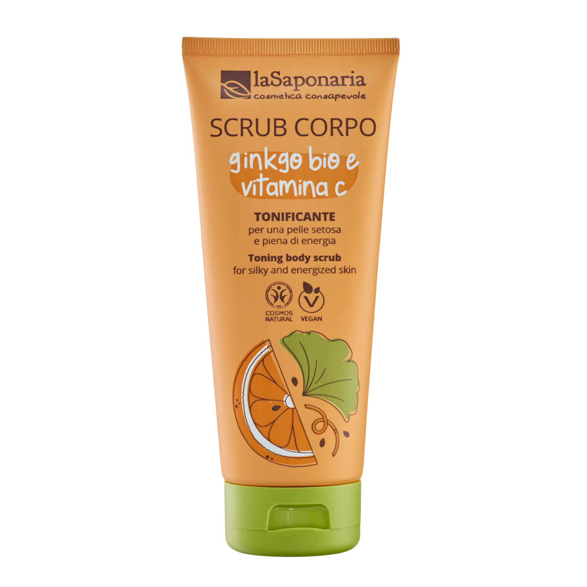 LASAPONARIA Telový peeling s BIO ginkgo bilobou a vit. C 200 ml