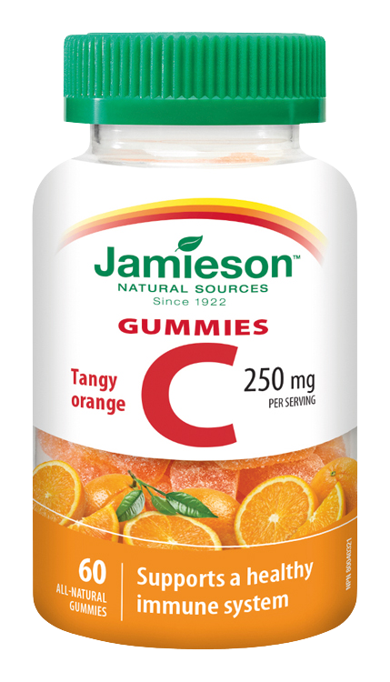 Jamieson Vitamín C Gummies s príchuťou pomaranča želatinky 60 ks