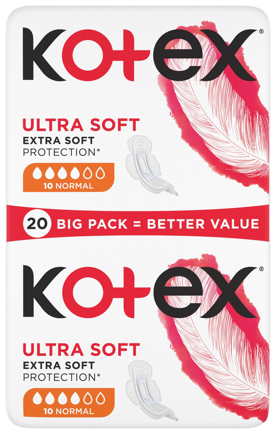 KOTEX Ultra Soft Dámske hygienické vložky Normal 20 kusov kúpite na Pilulka.sk