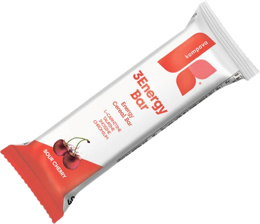 KOMPAVA 3Energy Bar kartón višňa-tmavá poleva 32 x 40 g