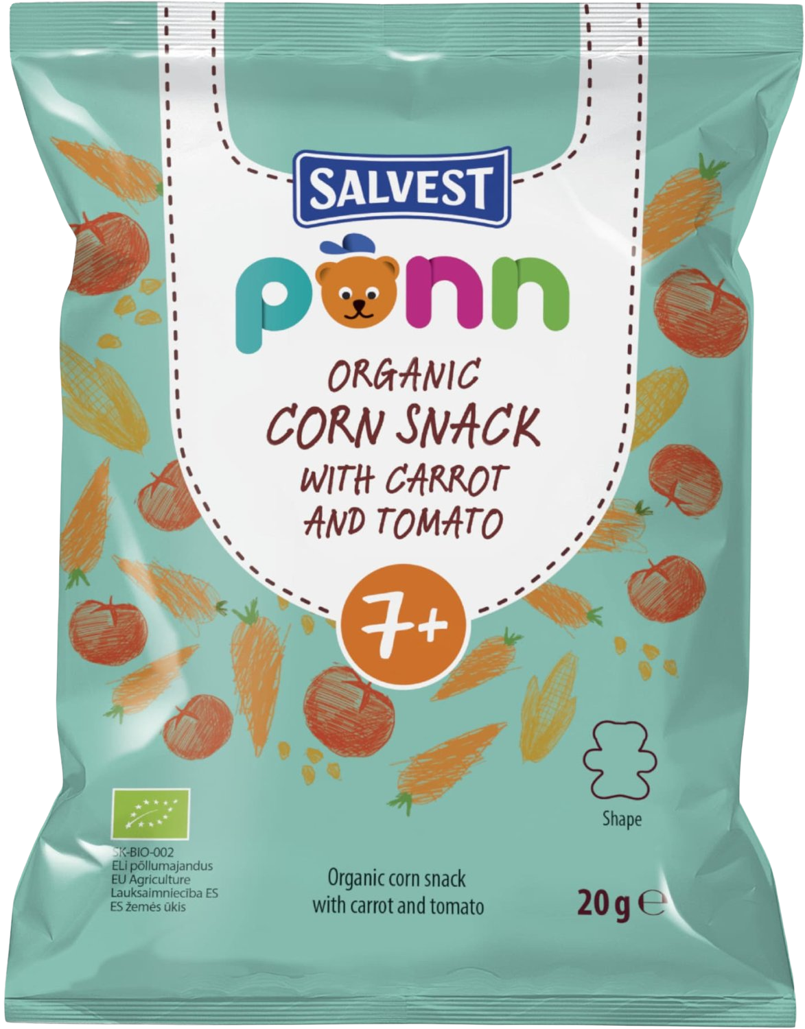 SALVEST Põnn Paradajkové chrumky od 7. mesiaca BIO 20 g