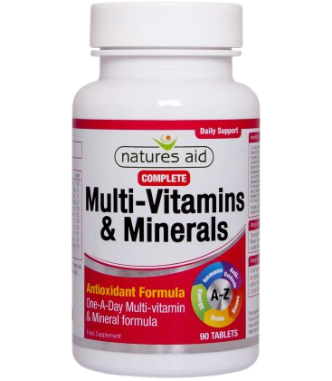 NATURES AID Kompletný MULTIVITAMÍN a minerály Antioxidačná formula, tbl 1x90 ks
