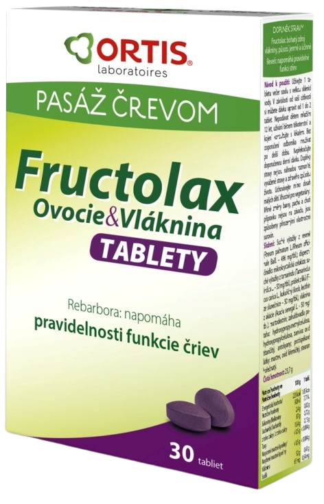 Fructolax Ovocie a vláknina 30 tabliet