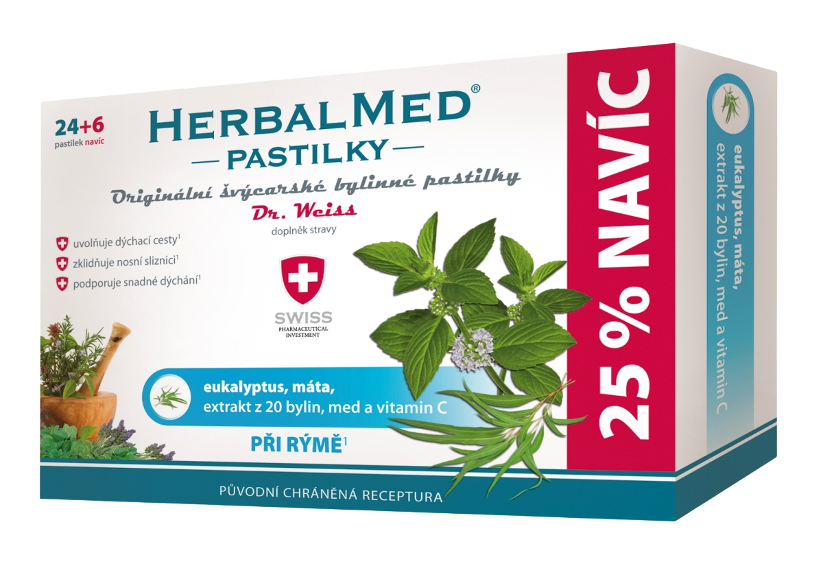 HERBALMED pastilky pri nádche 30 ks kúpite na Pilulka.sk