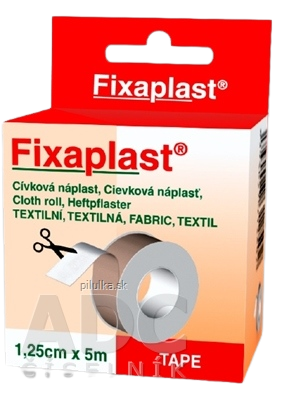 FIXAPLAST Cievková náplasť 1,25 cm x 5 m textilná