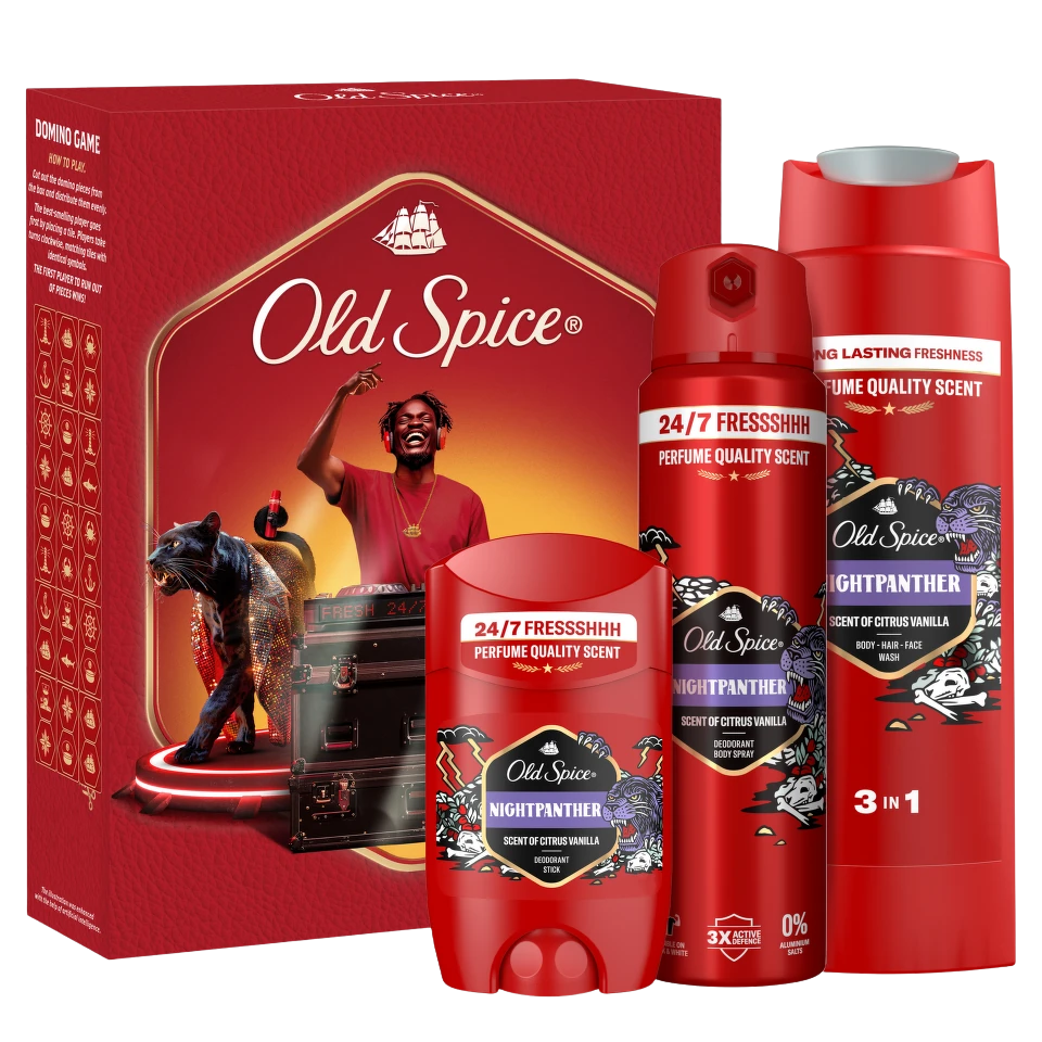 Old Spice NightPanther Xmas dárková sada + domino koupíte na Pilulka.cz