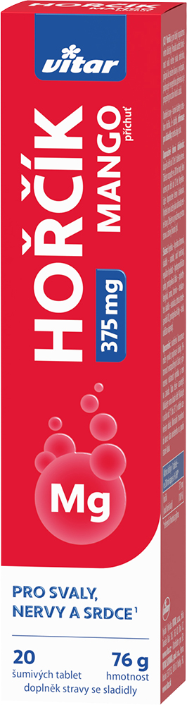 VITAR Magnézium mango 375 mg šumivé tablety 20 ks kúpite na Pilulka.sk