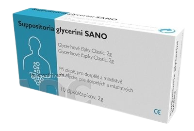 Fotografie SUPPOSITORIA GLYCERINI GLYCERINI SANOVA Classic glycerínové čípky 10 x 2 g