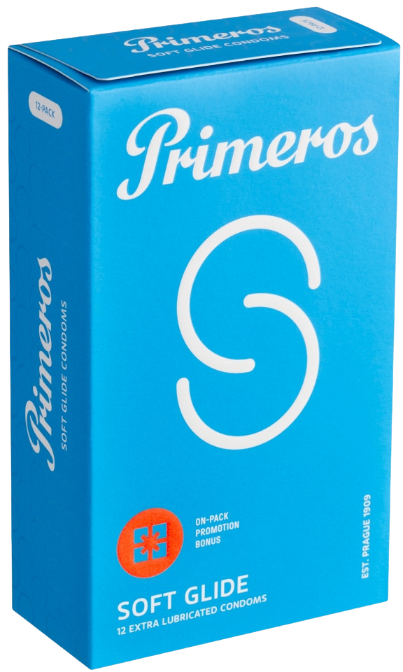 PRIMEROS Soft Glide kondomy so zvýšenou lubrikáciou 12 ks