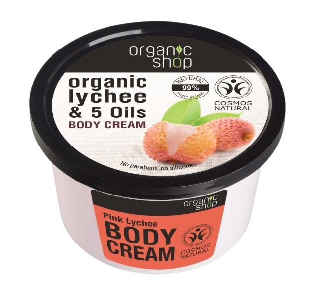 ORGANIC SHOP Telový krém Ružové liči 250 ml