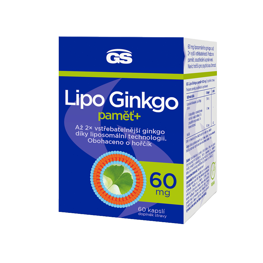 GS Lipo Ginkgo paměť+ 60 mg 60 tablet