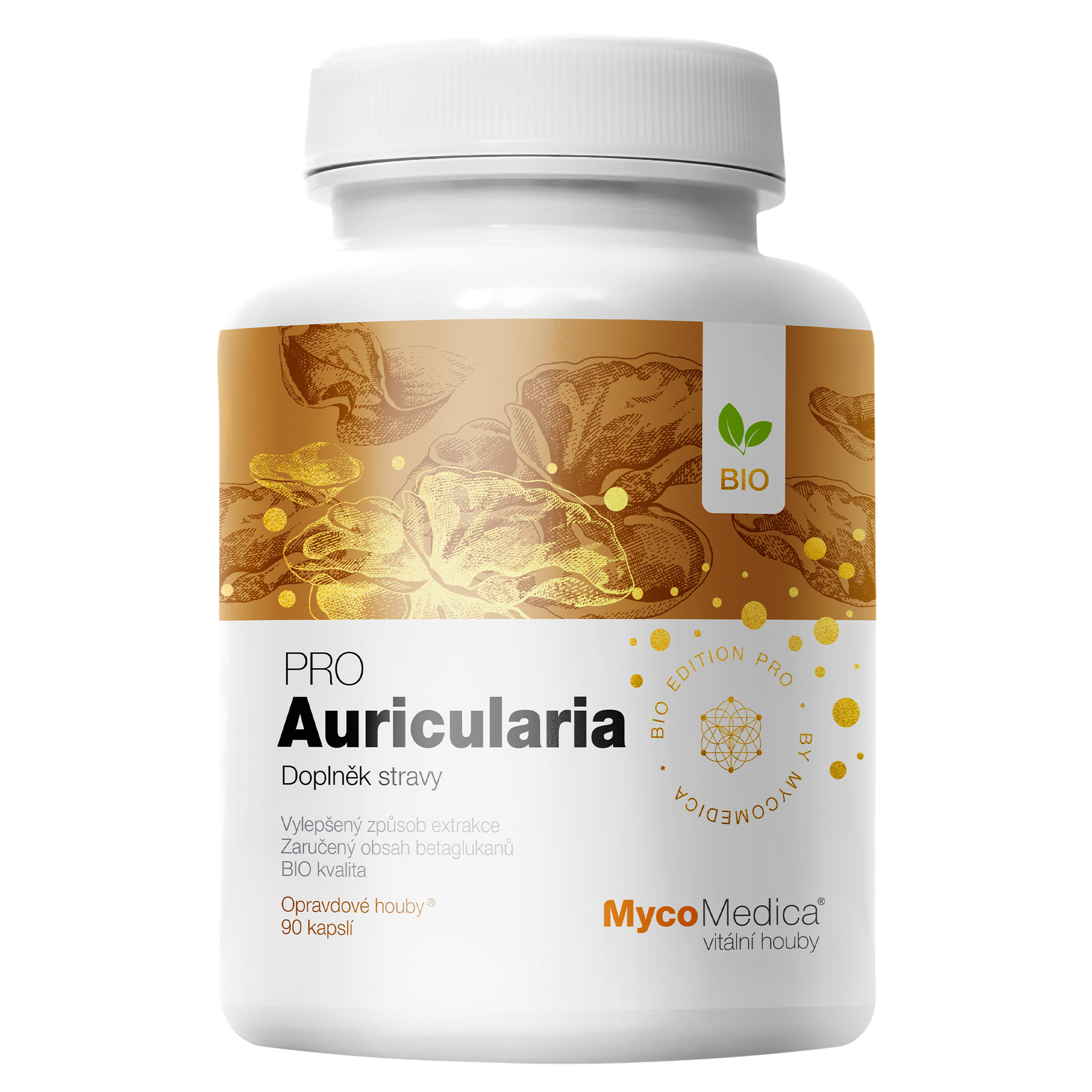 Fotografie MYCOMEDICA BIO Auricularia PRO 90 kapslí
