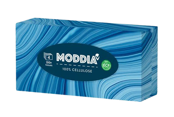 Fotografie MODDIA Papírové kapesníčky 4vrstvé box 100 ks