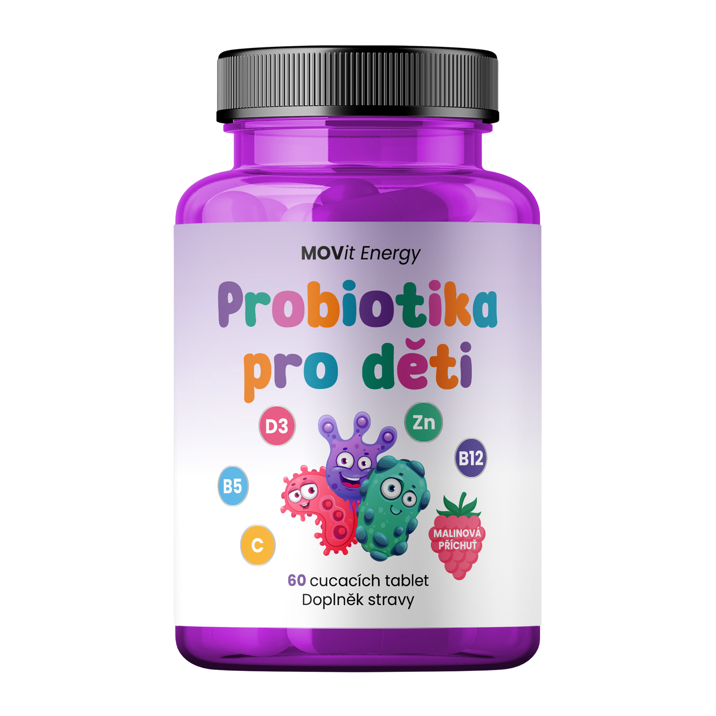 MOVit Energy Probiotika pro děti s vitamíny 60 tablet