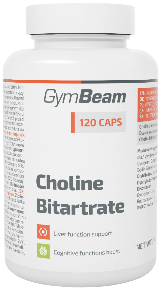 GYMBEAM Cholín Bitartrát 120 kapsúl
