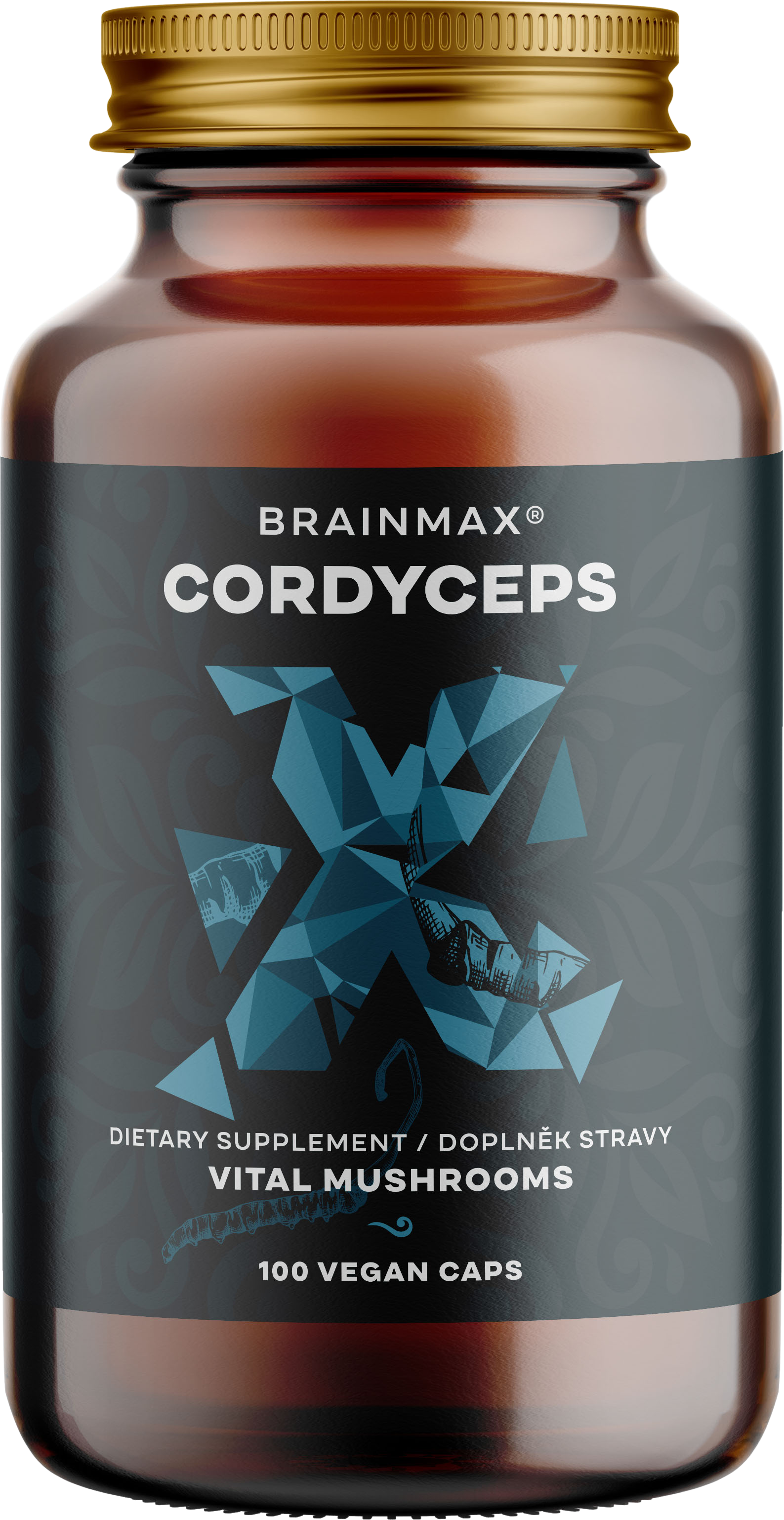 BRAINMAX Cordyceps extrakt z houby 100 kapslí