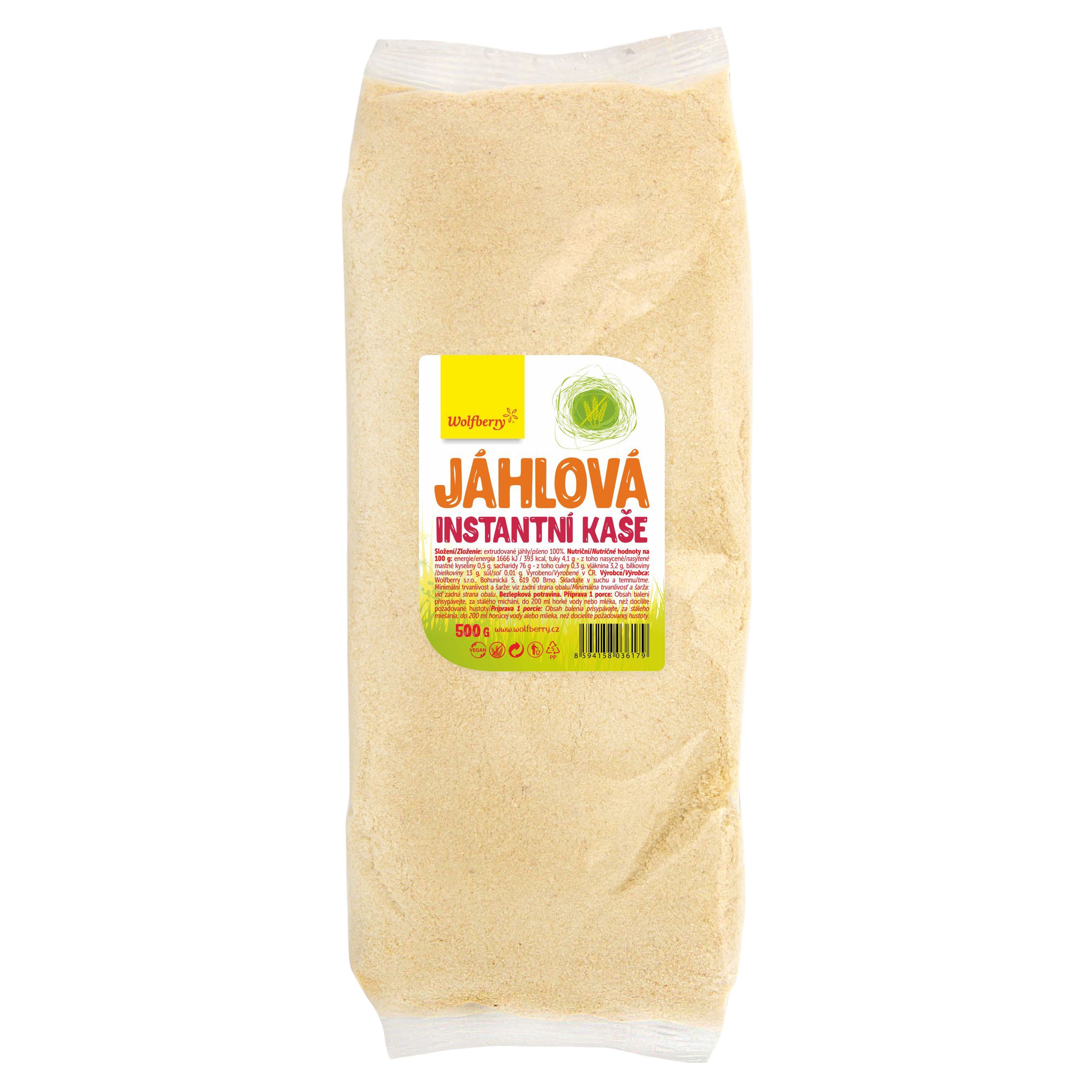 Wolfberry Pšenová kaša instantná kaša bez lepku 500 g