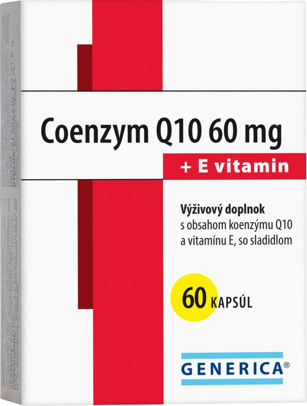 GENERICA COENZYM Q10 60 mg + E vitamin 60 kapsúl kúpite na Pilulka.sk