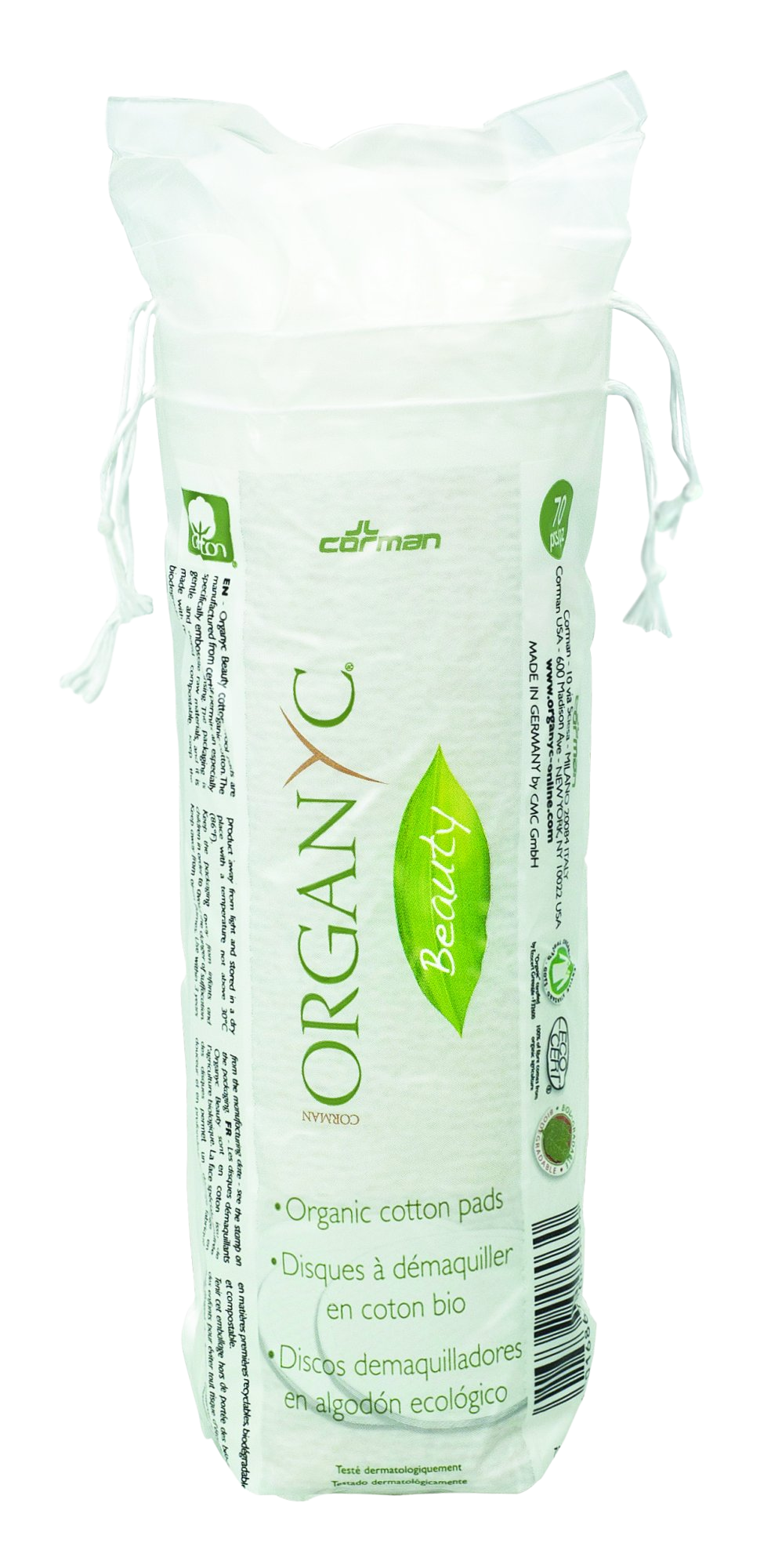 ORGANYC Exfoliačné tampóny z biobavlny 70 ks