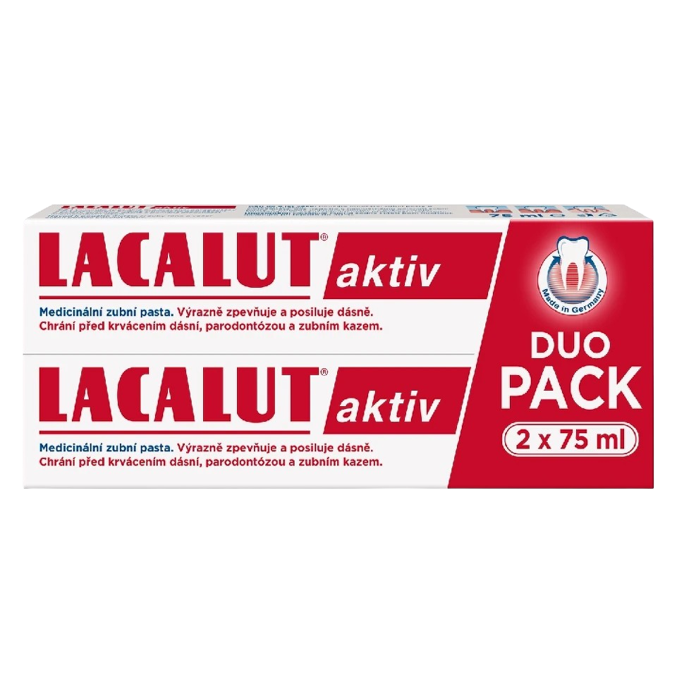 Lacalut Aktiv zubní pasta 2x75ml koupíte na Pilulka.cz