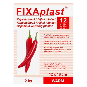 FIXAPLAST WARM Kapsaicínová hrejivá náplasť 12 x 16 cm 2 kusy kúpite na Pilulka.sk
