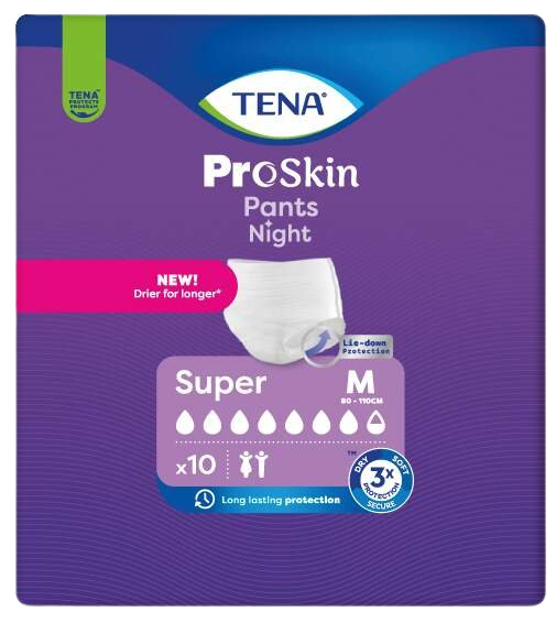 Fotografie TENA Pants Night Super M inkontinenční kalhotky 10 ks