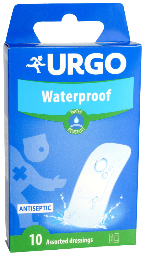 Urgo Waterproof Náplasť Antiseptická, Vodeodolná, Priehľadná, 2 Veľkosti 10 Ks