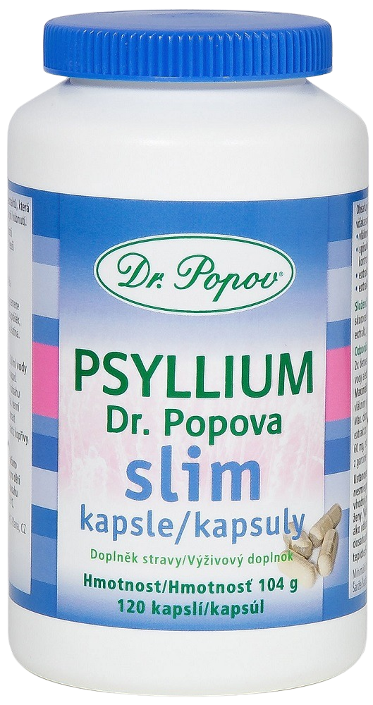 Dr. Popov Psyllium SLIM kapsle kapsuly na podporu chudnutia 120 cps kúpite na Pilulka.sk