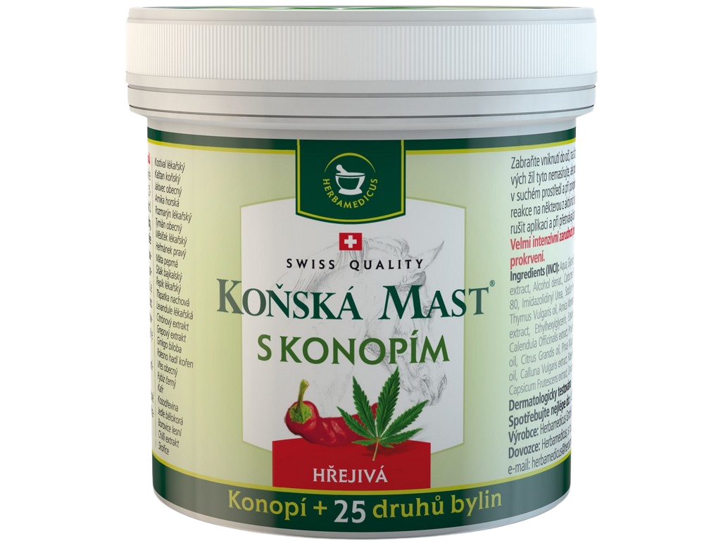 HERBAMEDICUS Konská masť s konope hrejivá 250 ml