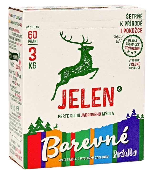 JELEN Color prací prášok 60 dávok, 3 kg